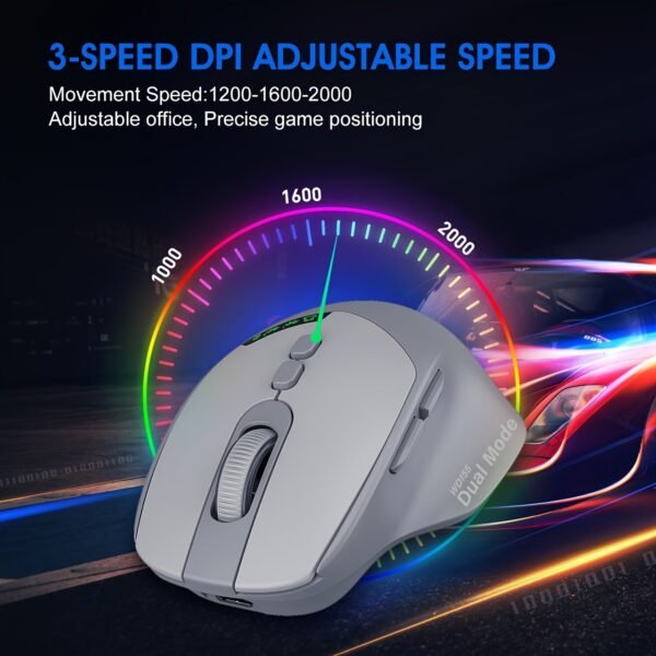 Portable Silent Dual-Mode Wireless Mouse