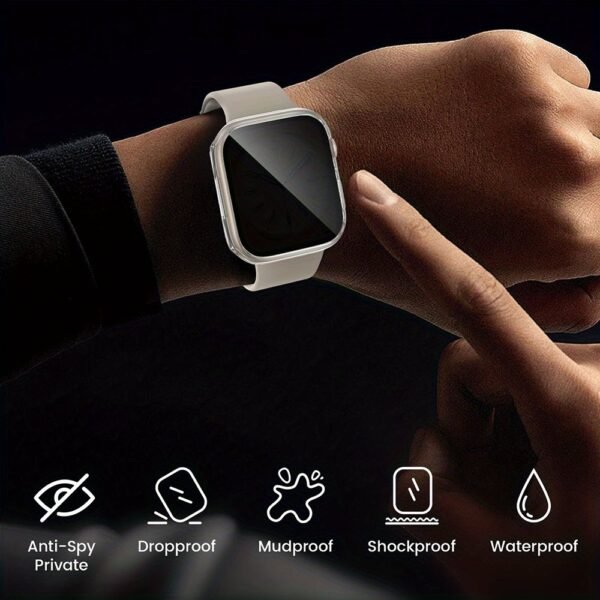 Hard-Shell Smartwatch Case with 9H Tempered Glass Screen Protector