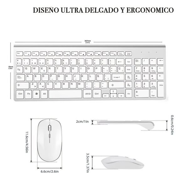 Full-Size Wireless Keyboard and Mouse Set