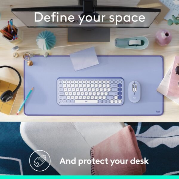 Logitech Studio Series Extended Desk Mat – Large, Lilac