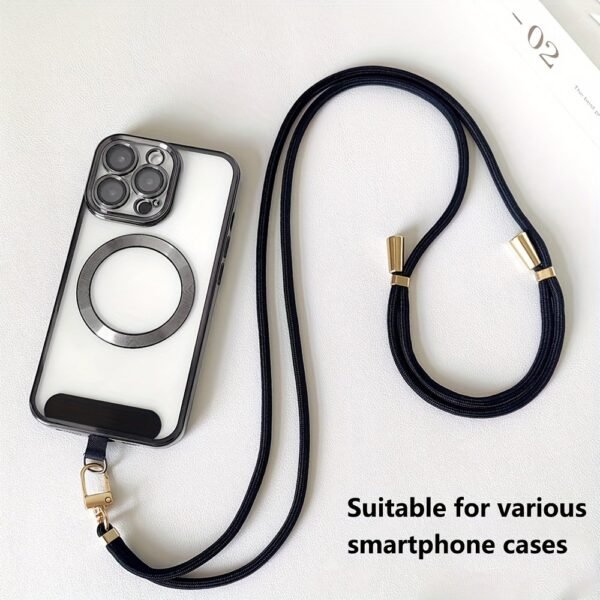 37529b2c-1b45-45ba-bc55-601a1c2992e4.jpg Adjustable Phone Strap with Gold-Tone Buckle