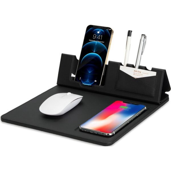 SaharaCase Office Mouse Pad with Wireless Charging – Black
