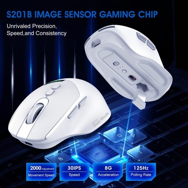 Portable Silent Dual-Mode Wireless Mouse