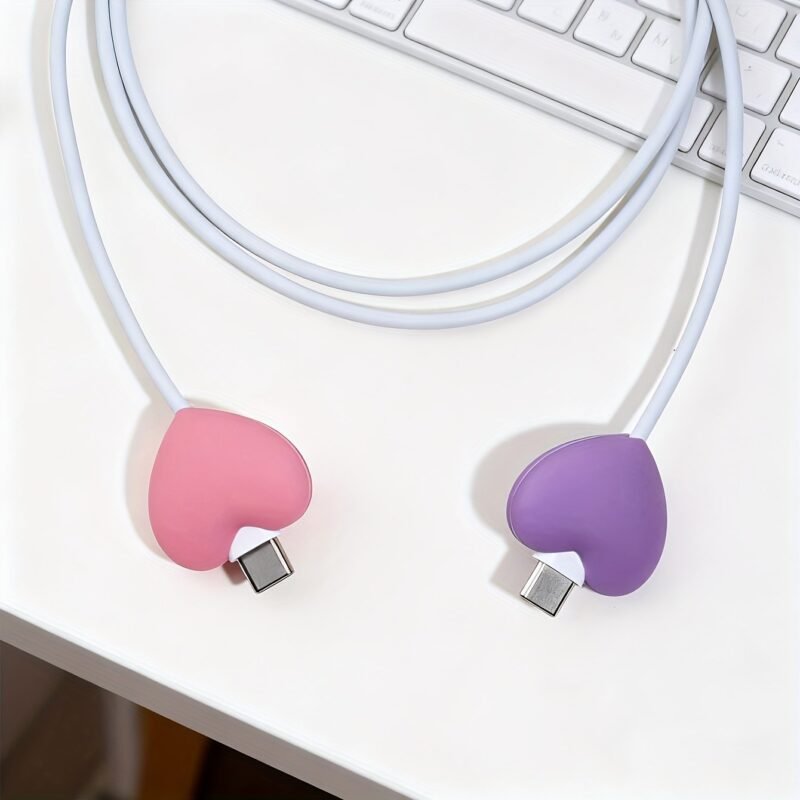 Heart-Shaped Cable Protector for Android Charging Cables