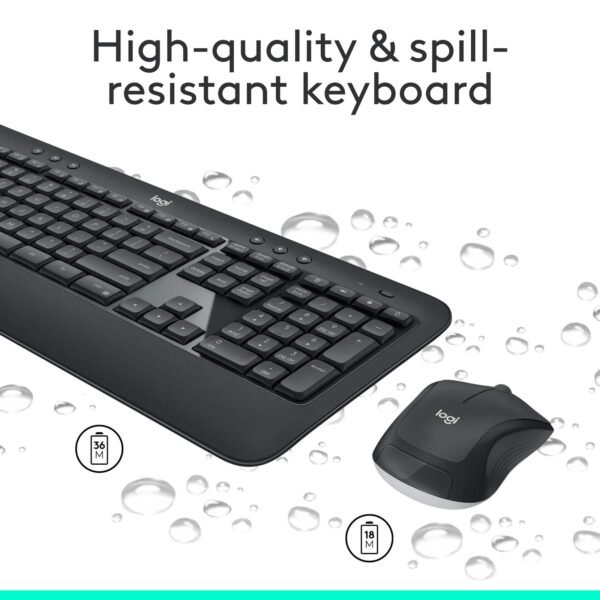 6215118cv12d.jpg Logitech MK540 Advanced Wireless Keyboard and Mouse Combo – Black