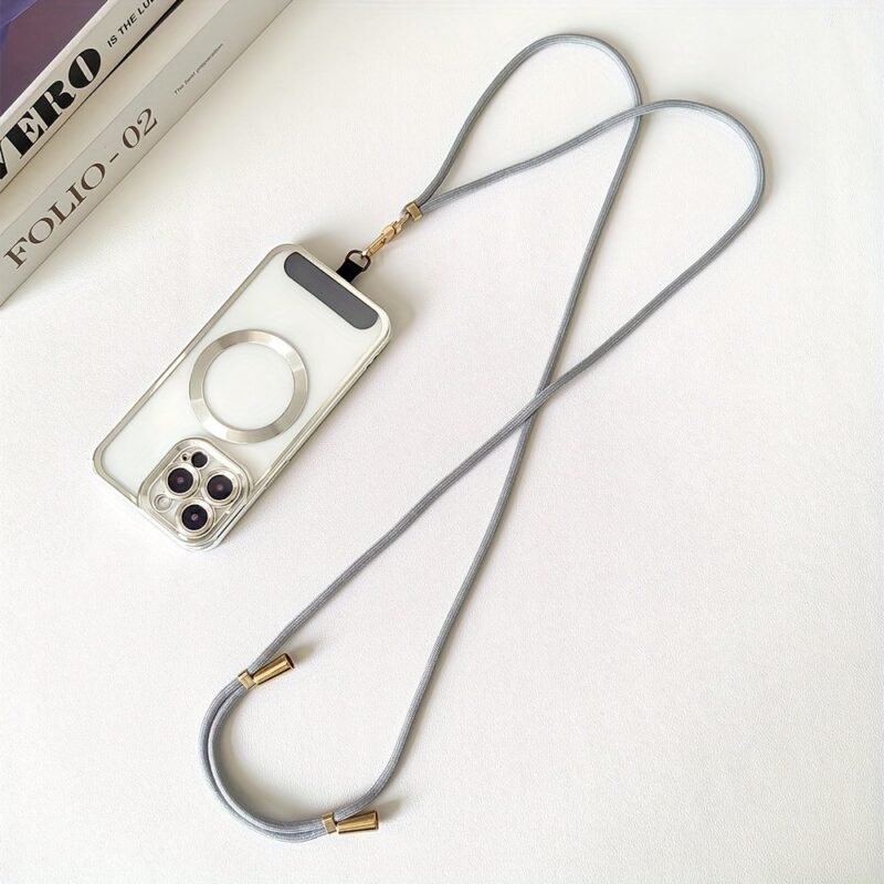 Adjustable Phone Strap with Gold-Tone Buckle