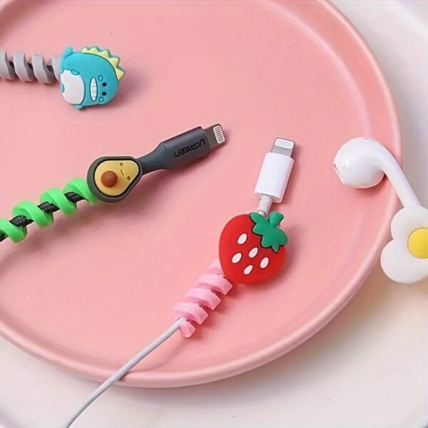 Cartoon Data Cable Protectors – Random Colour