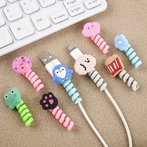 Cartoon Data Cable Protectors – Random Colour
