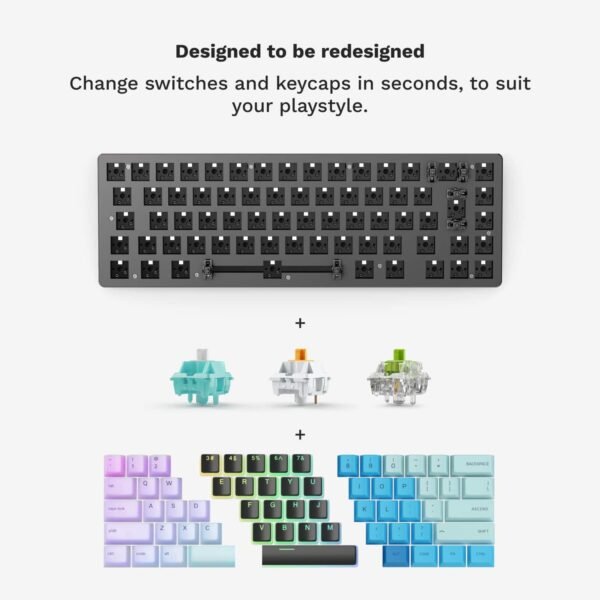 Glorious GMMK 2 65% Compact Mechanical Gaming Keyboard – Black