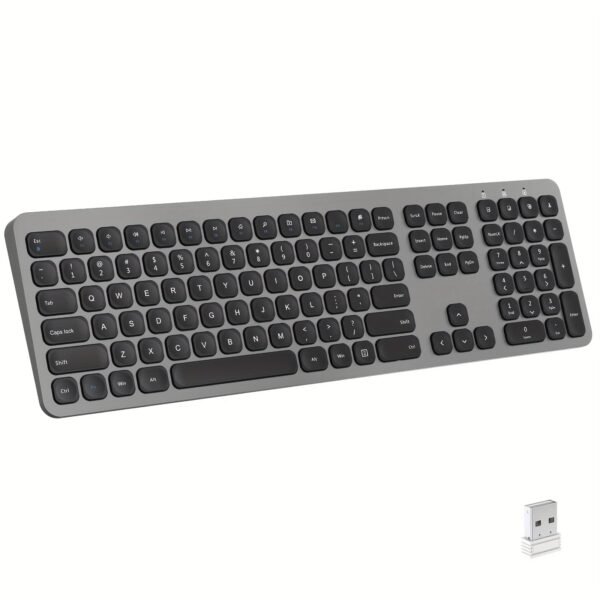Full-Size 2.4GHz Wireless Keyboard with Number Pad