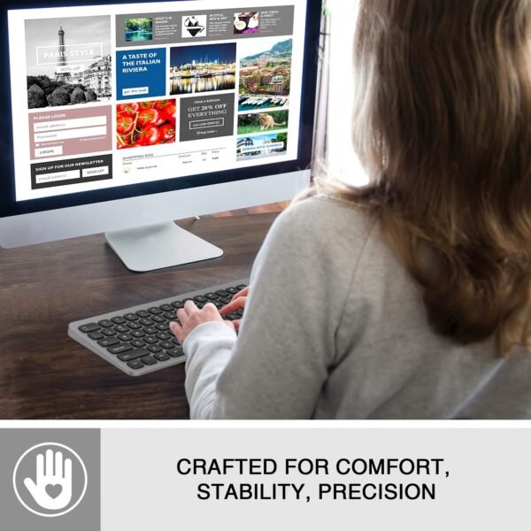Full-Size 2.4GHz Wireless Keyboard with Number Pad