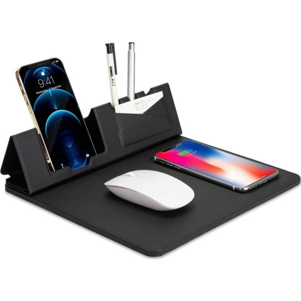 SaharaCase Office Mouse Pad with Wireless Charging – Black