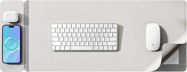 Journey ALTI SLIM Wireless Charging Desk Mat – Light Grey