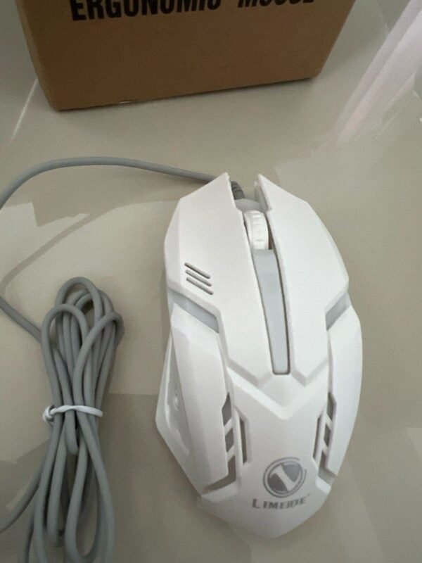 White USB Wired LED Gaming Mouse